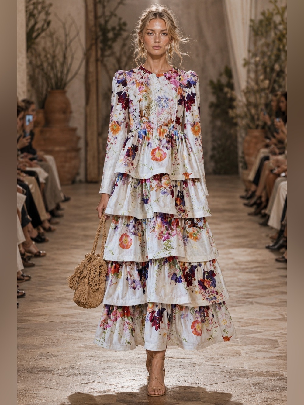 Zimmermann Runway Floral Tiered Maxi Dress NWOT US 4 / Zimmermann 0